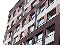 Объект в Москве облицован вентилируемыми фасадами для клинкерной плитки