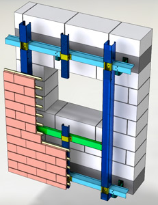 Фасадные системы для клинкера с креплением в перекрытия