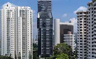 Город небоскреб в Сингапуре